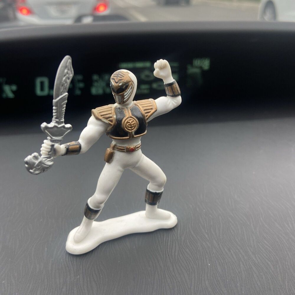 White Power Ranger Bandai Figure 1994 Retro Figure RARE - Picture 7 of 8